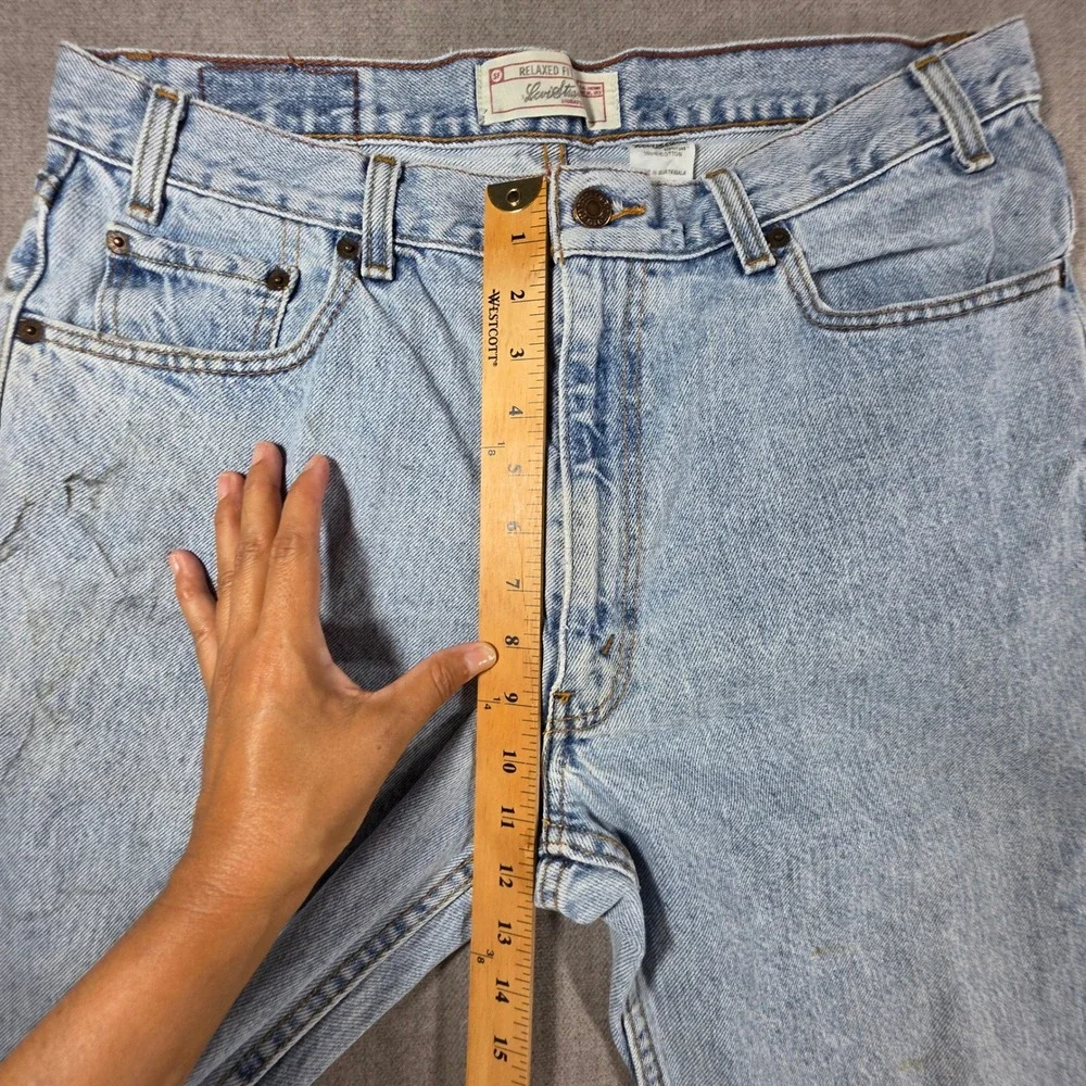Levi Strauss Signature Jeans Mens 36x32 Light Wash Relaxed Fit Denim 03937600707